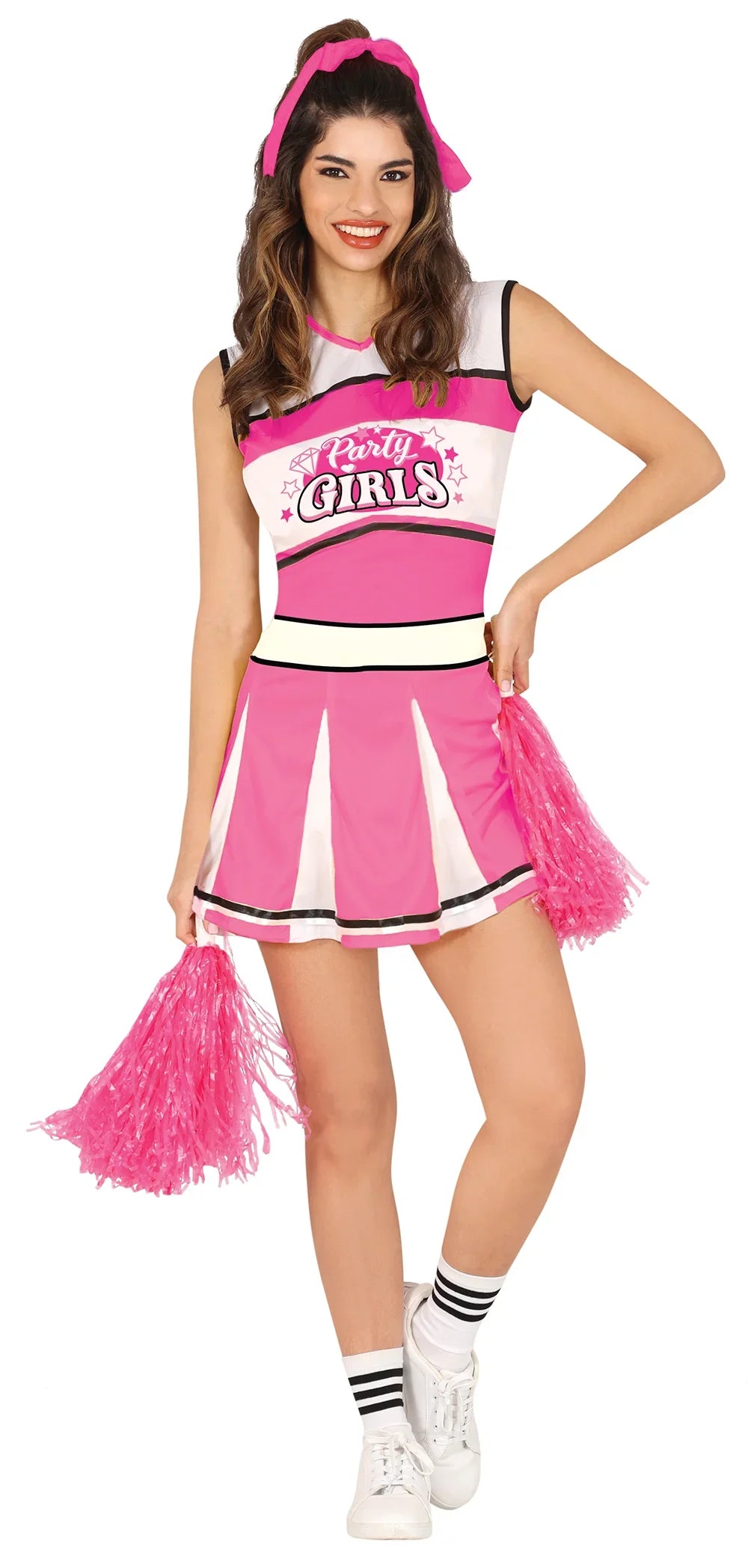 Disfraz de Animadora Cheerleader Rosa para Mujer Animadoras Guirca